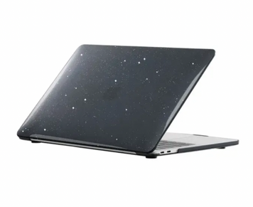 Чохол накладка Uplix для MacBook Pro 16" A2485 / A2780 з блискітками, Чорний Pro16glbl фото