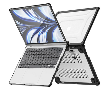 Противоударный чехол с подставкой для Macbook Air (M1 | A1932 | A2337), Черный 58977 фото