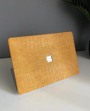 Чехол накладка на MacBook air13 M1 (A1932/2337 )  кожаный, Рыжий Mac13LM фото