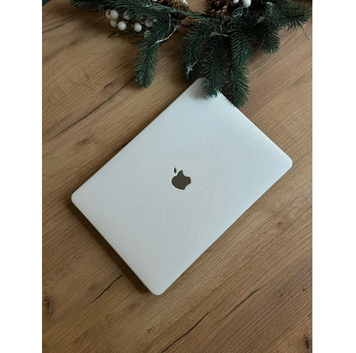 Чехол накладка Uplix кожаная на MacBook Pro 14 (A2442/2779/2981/2992), Белый Pro14lWH фото