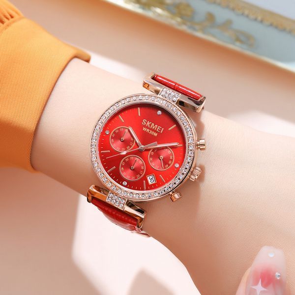 Skmei 2089RGRD Rose Gold-Red 1080-2868 фото