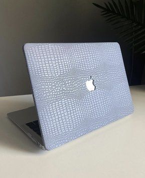 Чехол накладка на MacBook air13 M1 (A1932/2337 )  кожаный, Голубой Mac13LM фото