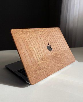 Чехол накладка на MacBook air13 M1 (A1932/2337 )  кожаный, Горчичный Mac13LM фото