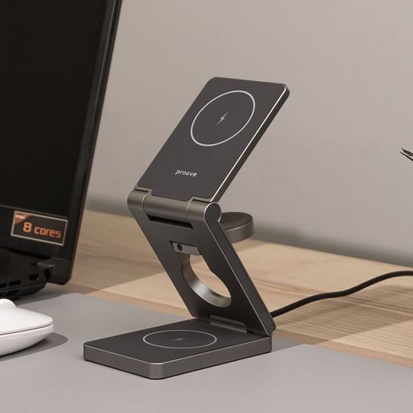 Бездротовий ЗП Proove Titan Volt 3 in 1 WSTV15000003 фото