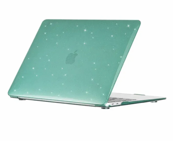 Чохол накладка Uplix для MacBook Pro 16" A2485 / A2780 з блискітками, Смарагдовий Pro16glsm фото