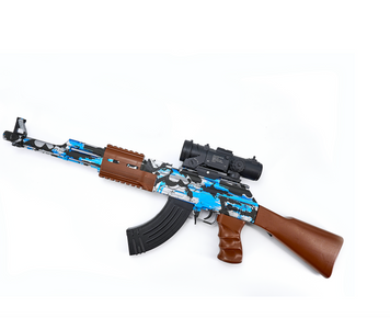 Іграшковий автомат гель бластер на орбізах AK-47+10 тисяч орбізів. Синій GLEAK47 фото