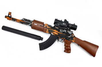 Іграшковий автомат гель бластер на орбізах AK-47+10 тисяч орбізів. Коричневий GLEAK47 фото