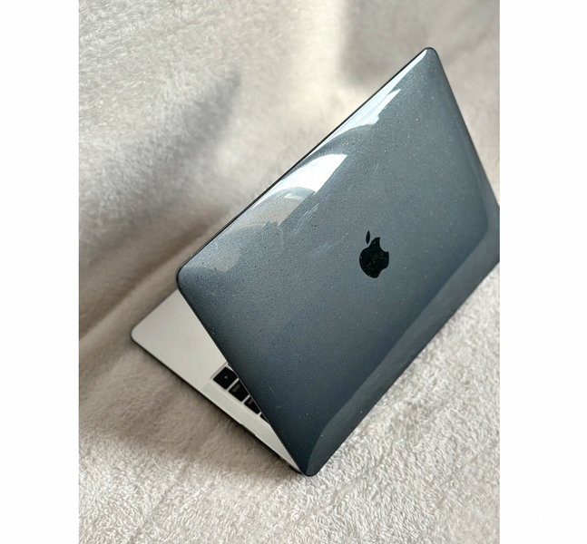 Чехол накладка Uplix для MacBook Pro 14" A2442 с блестками, Черный Pro14glbl фото