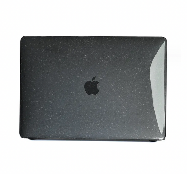 Чехол накладка Uplix для MacBook Pro 14" A2442 с блестками, Черный Pro14glbl фото