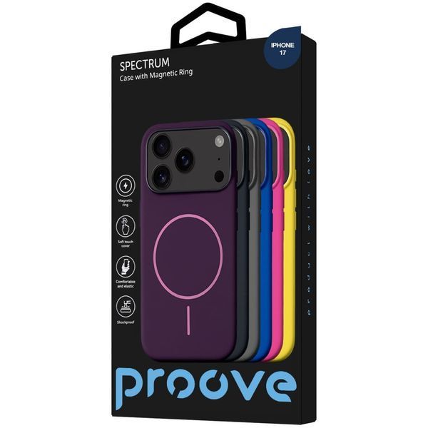Чохол Proove Spectrum Case with Magnetic Ring iPhone 17 deep black 643350807 фото