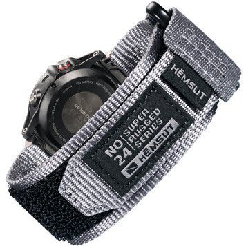 Ремінець для годинника Hemsut HS121 Super Strong Nylon Garmin Grey 22 mm 1051-1325 фото