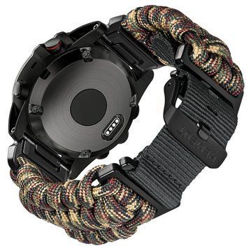 Ремінець для годинника Hemsut HGA145 Rugged Paracord Garmin Camo Green 22 mm 1051-1261 фото