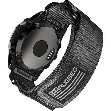 Ремінець для годинника Hemsut HGA125 Super Rugged Garmin Black 20 mm 1051-1301 фото